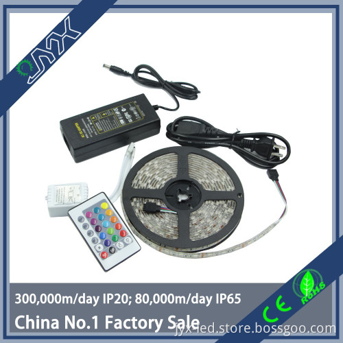 5050 RGB IP65 Waterproof LED Strip Light kit include 24key IR Remote Control+Power Supply Night club/KTV/BAR decor